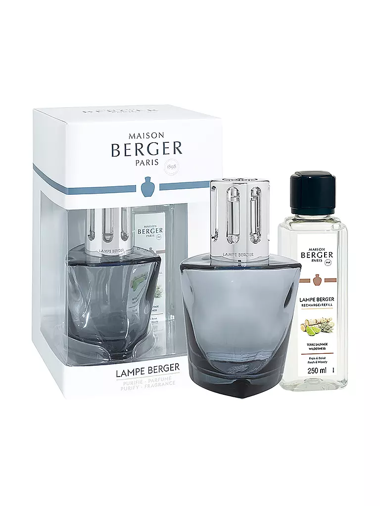 MAISON BERGER PARIS | Set Lampe Berger TERRA Noir 250ml Terre Sauvage | Grigio