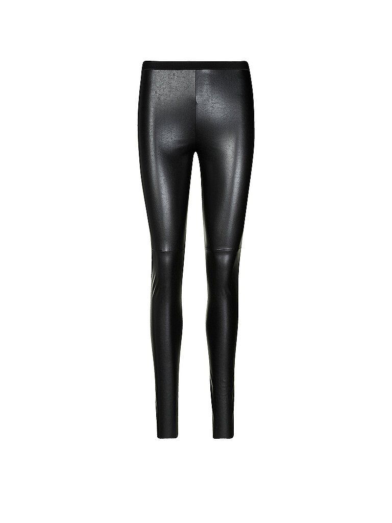 Leggings effetto pelle nero 42