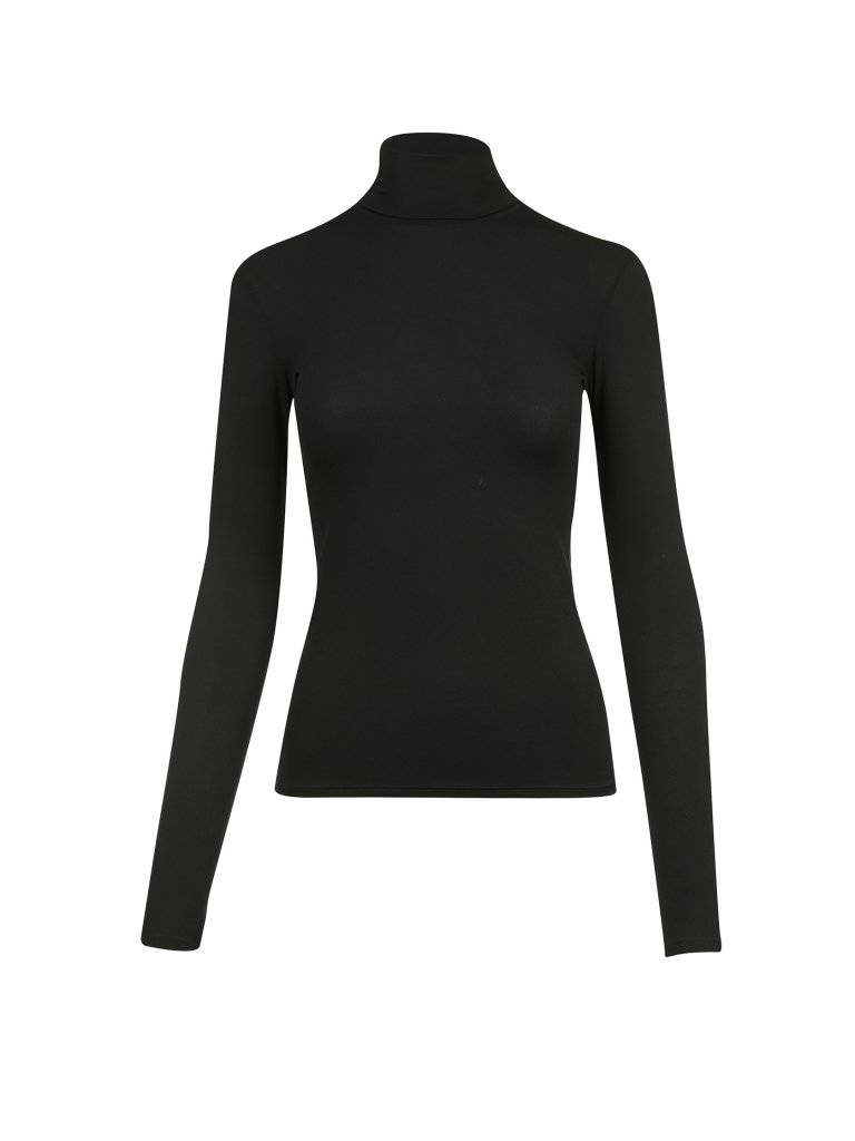 Maglietta a collo alto nero 46