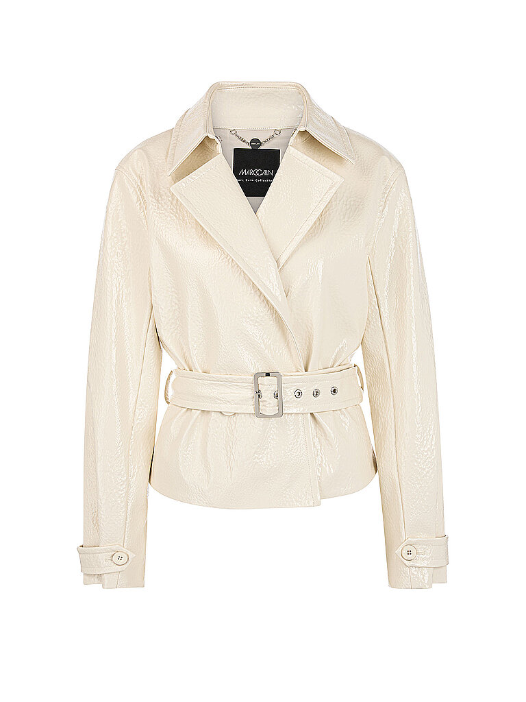 Giacca effetto pelle crema 36