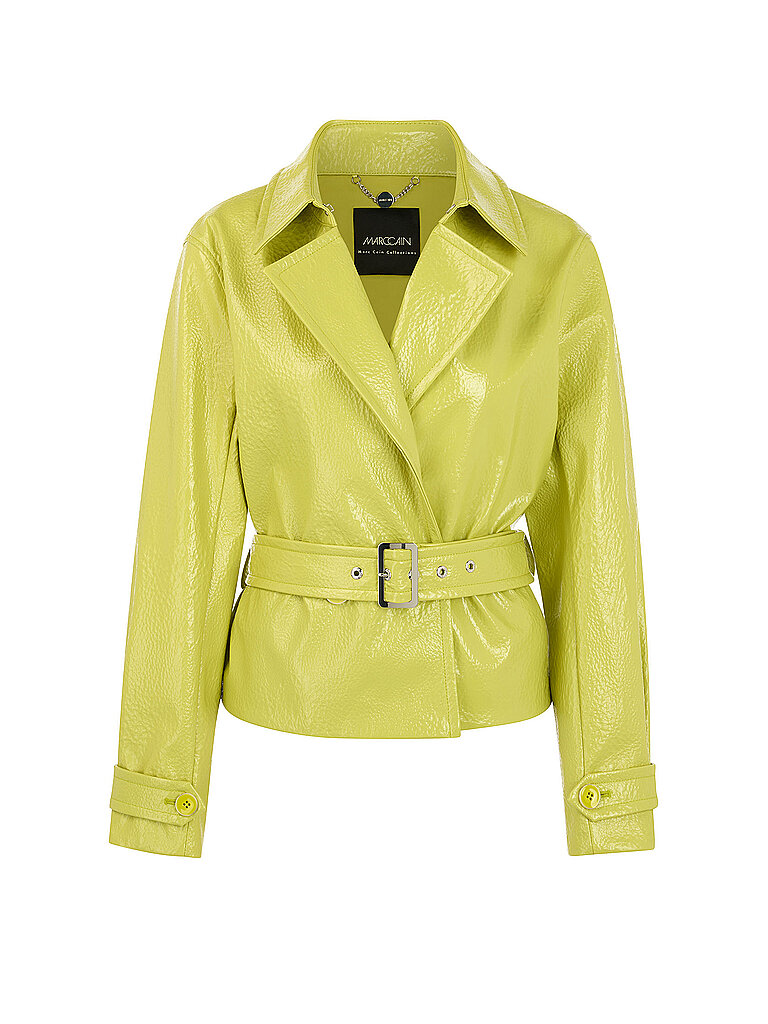 Giacca effetto vernice verde 42