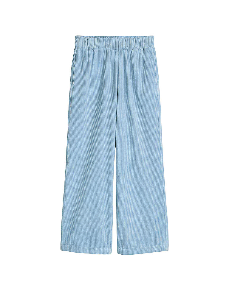 Pantaloni di velluto a coste, modello jogging azzurro S