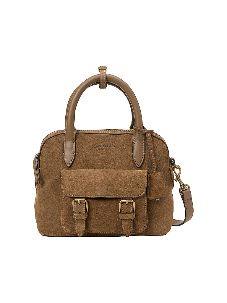 Borsa in pelle - Borsa a tracolla piccola cammello