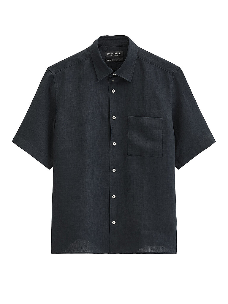 Camicia di lino blu XL