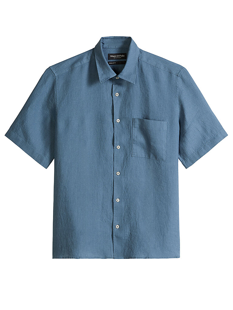 Camicia di lino azzurro L