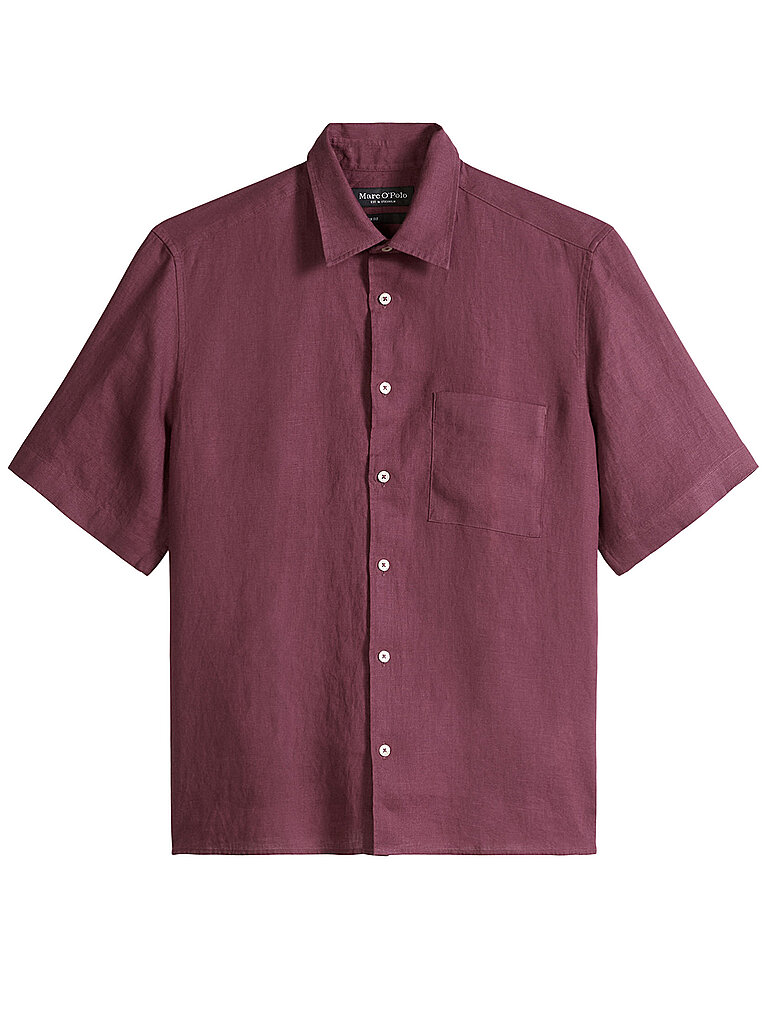 Camicia di lino rosso M