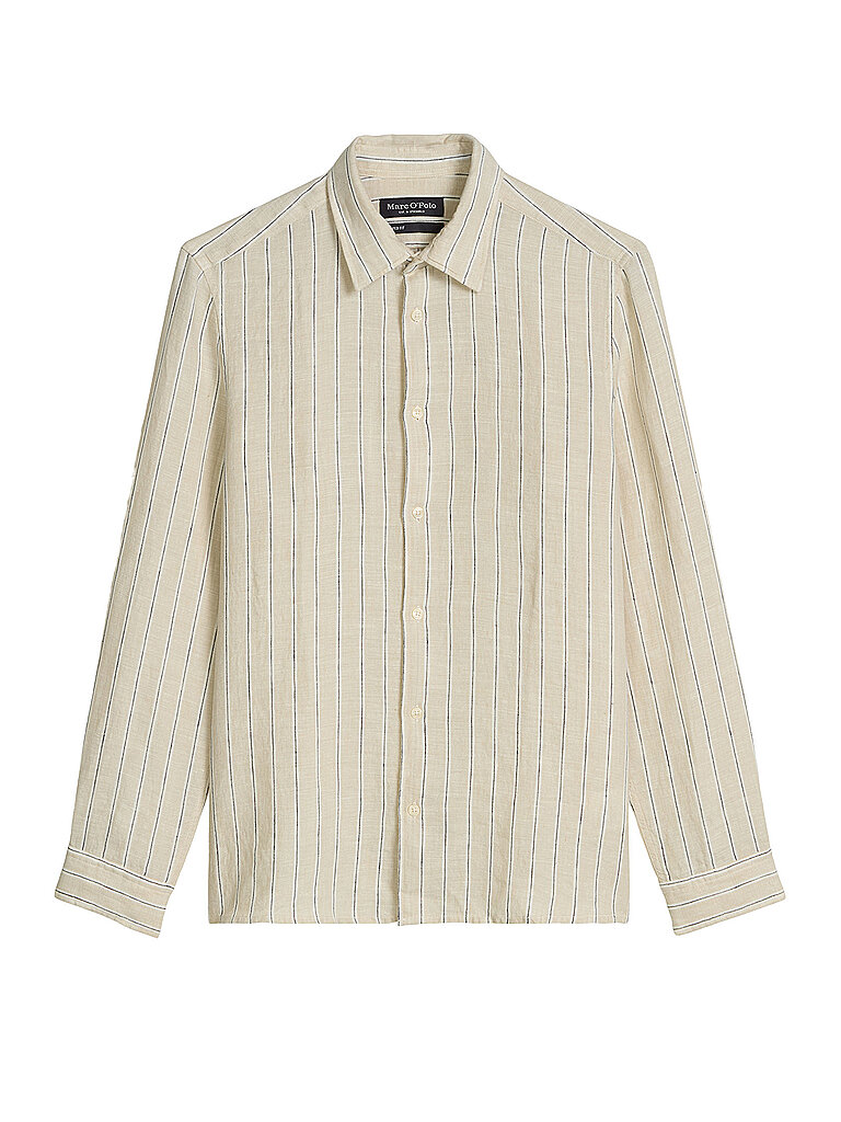 Camicia di lino marrone S