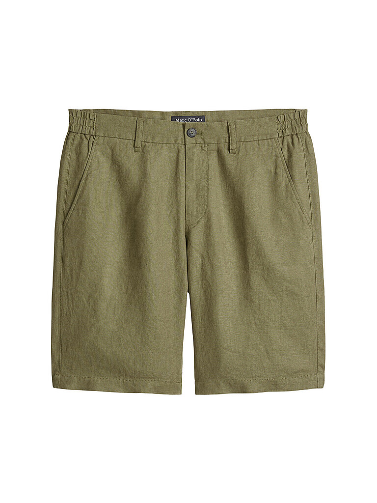 Shorts di lino oliva 33