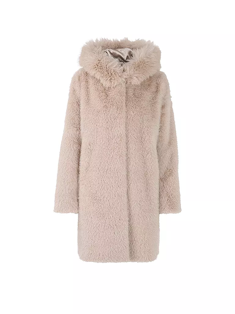 MARC CAIN  | Cappotto in pelliccia sintetica | Crema
