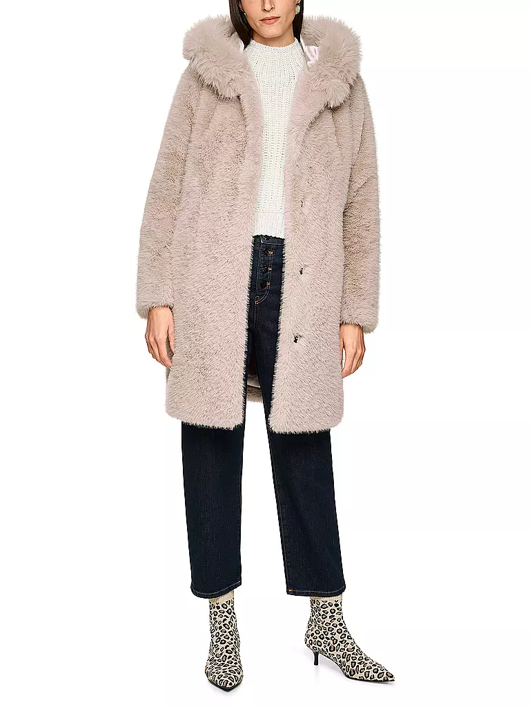 MARC CAIN  | Cappotto in pelliccia sintetica | Crema
