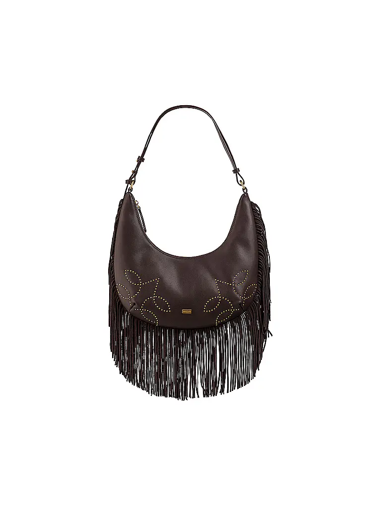 MARC CAIN | Borsa in pelle - Hobo Bag | Marrone