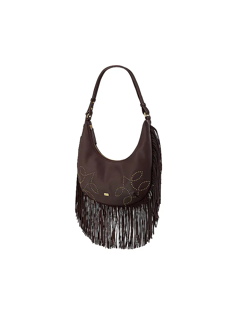 MARC CAIN | Borsa in pelle - Hobo Bag | Marrone