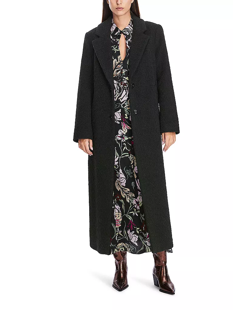 MARC CAIN | Cappotto di lana | Nero