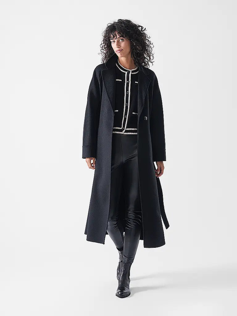 MARC CAIN | Cappotto di lana | Nero