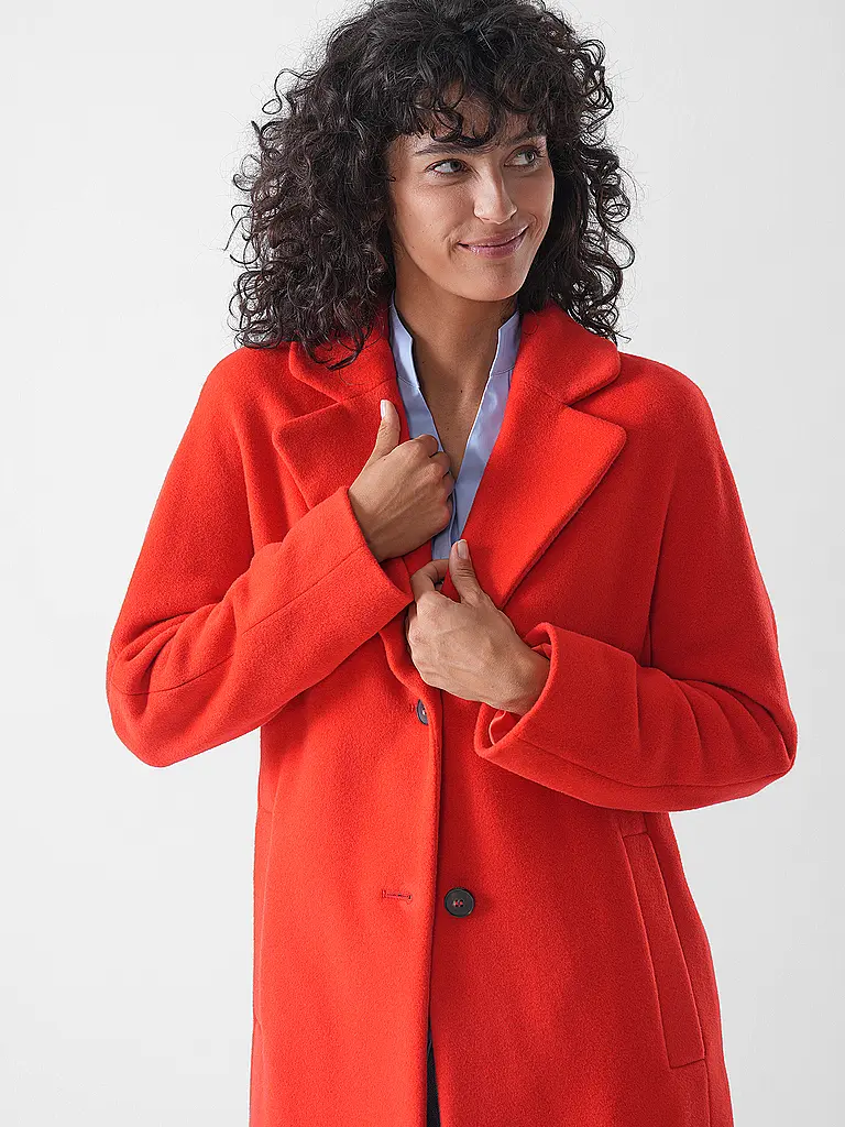 MARC CAIN | Cappotto di lana | Rosso