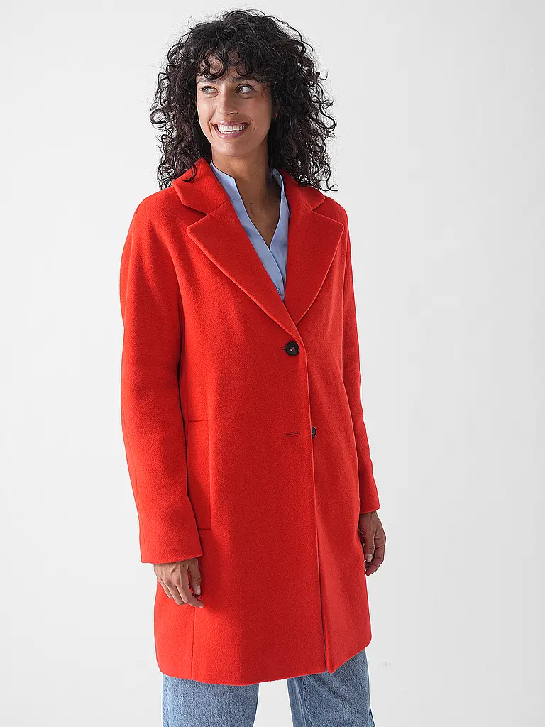 MARC CAIN | Cappotto di lana | Rosso