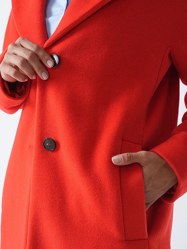 MARC CAIN | Cappotto di lana | Rosso