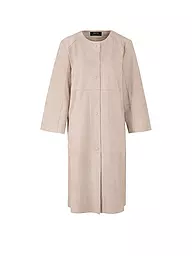 MARC CAIN | Cappotto in pelle | Grigio chiaro
