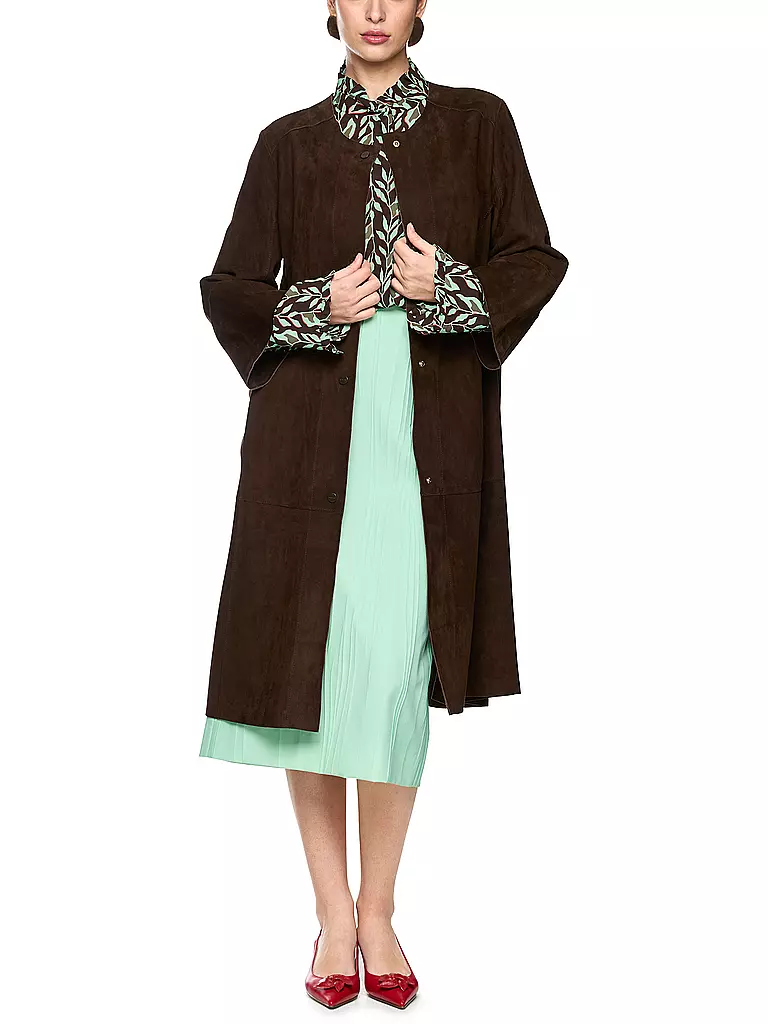 MARC CAIN | Cappotto in pelle | Marrone