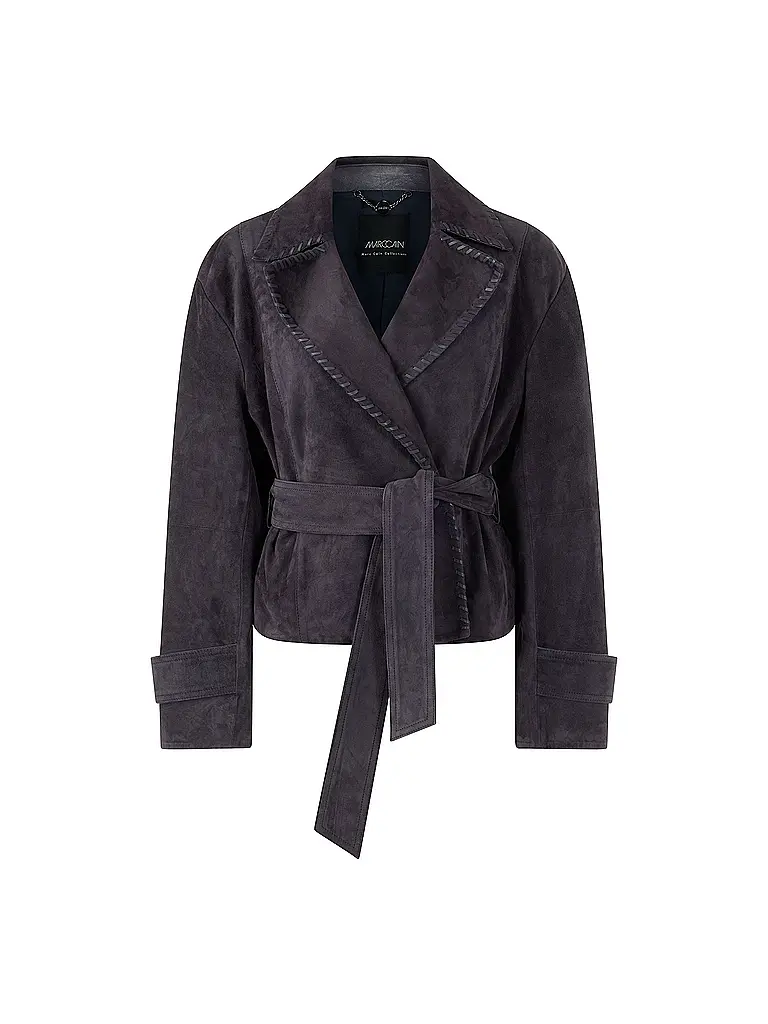 MARC CAIN | Giacca di pelle | Blu scuro