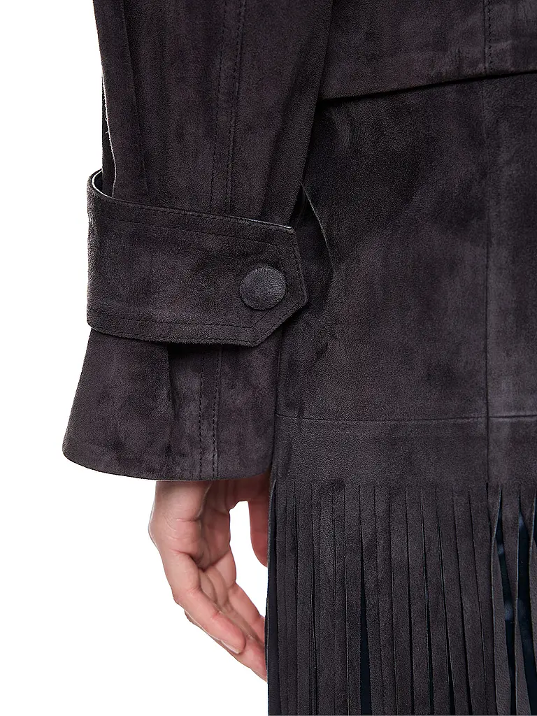 MARC CAIN | Giacca di pelle | Blu scuro