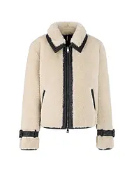MARC CAIN | Giacca effetto pelliccia | Crema