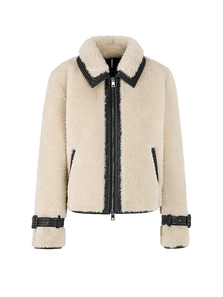 MARC CAIN | Giacca effetto pelliccia | Crema