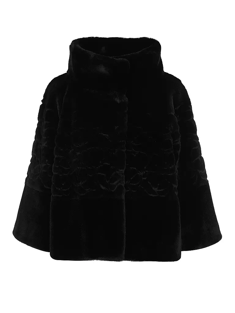 MARC CAIN | Giacca effetto pelliccia | Nero