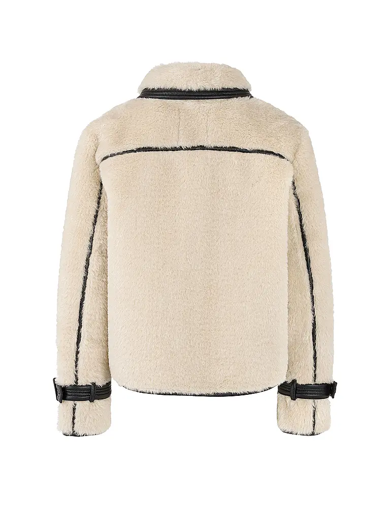 MARC CAIN | Giacca effetto pelliccia | Crema