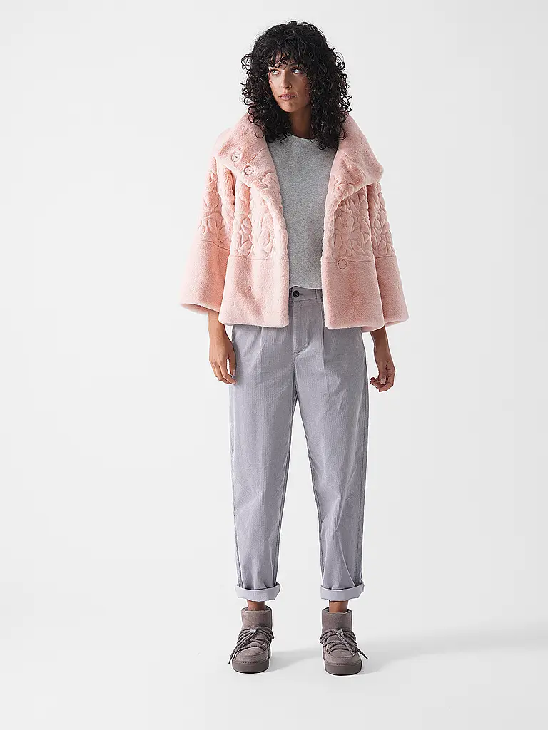 MARC CAIN | Giacca in pelliccia sintetica | Rosa