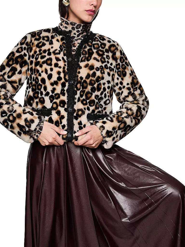 MARC CAIN | Giacca in pelliccia sintetica | Marrone chiaro