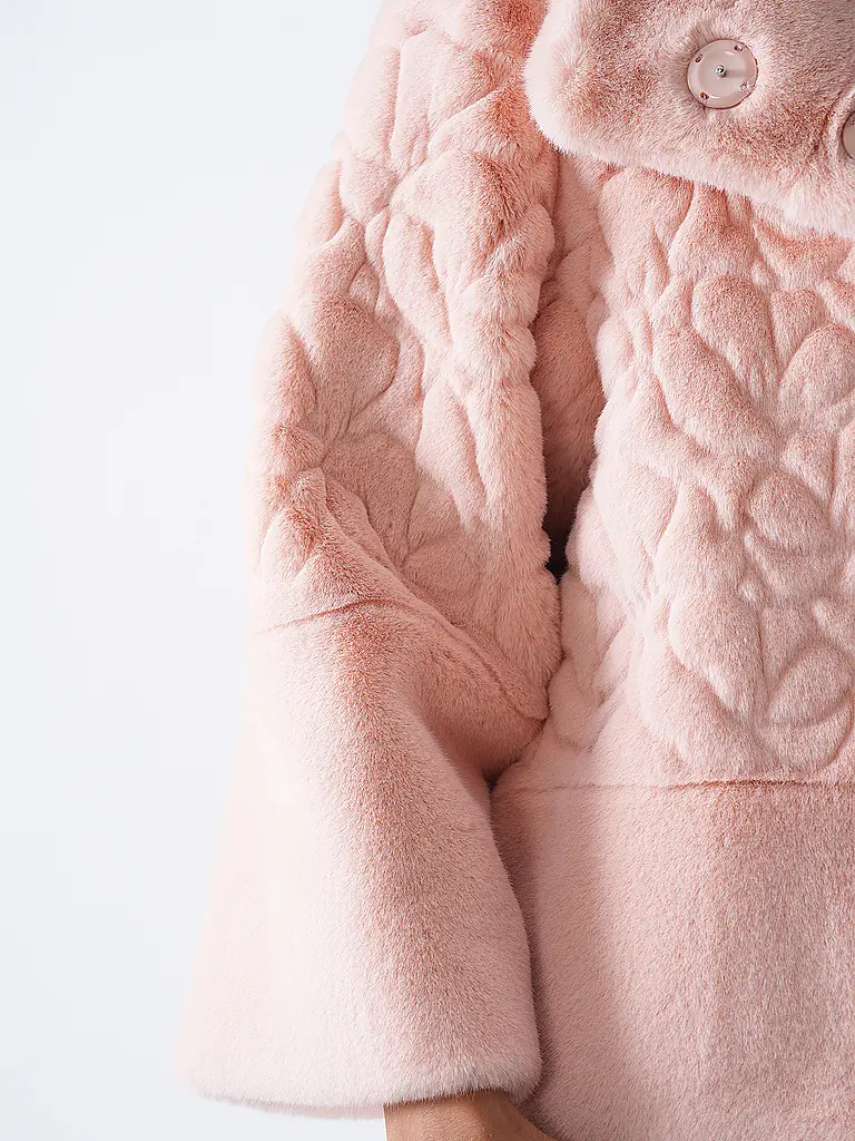 MARC CAIN | Giacca in pelliccia sintetica | Rosa