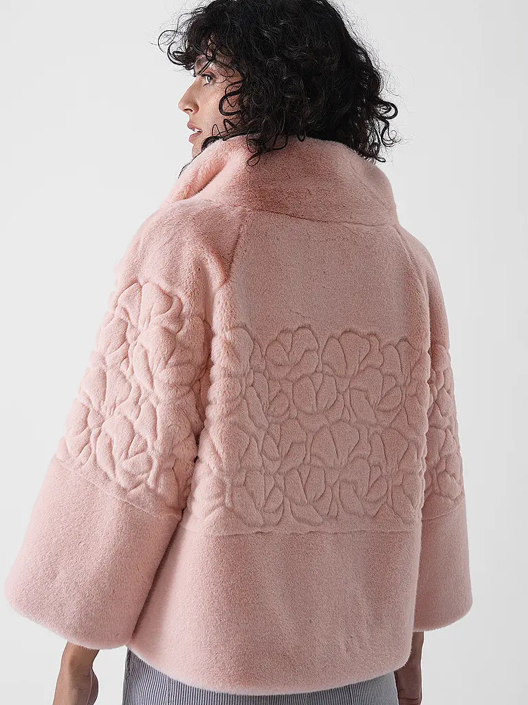 MARC CAIN | Giacca in pelliccia sintetica | Rosa