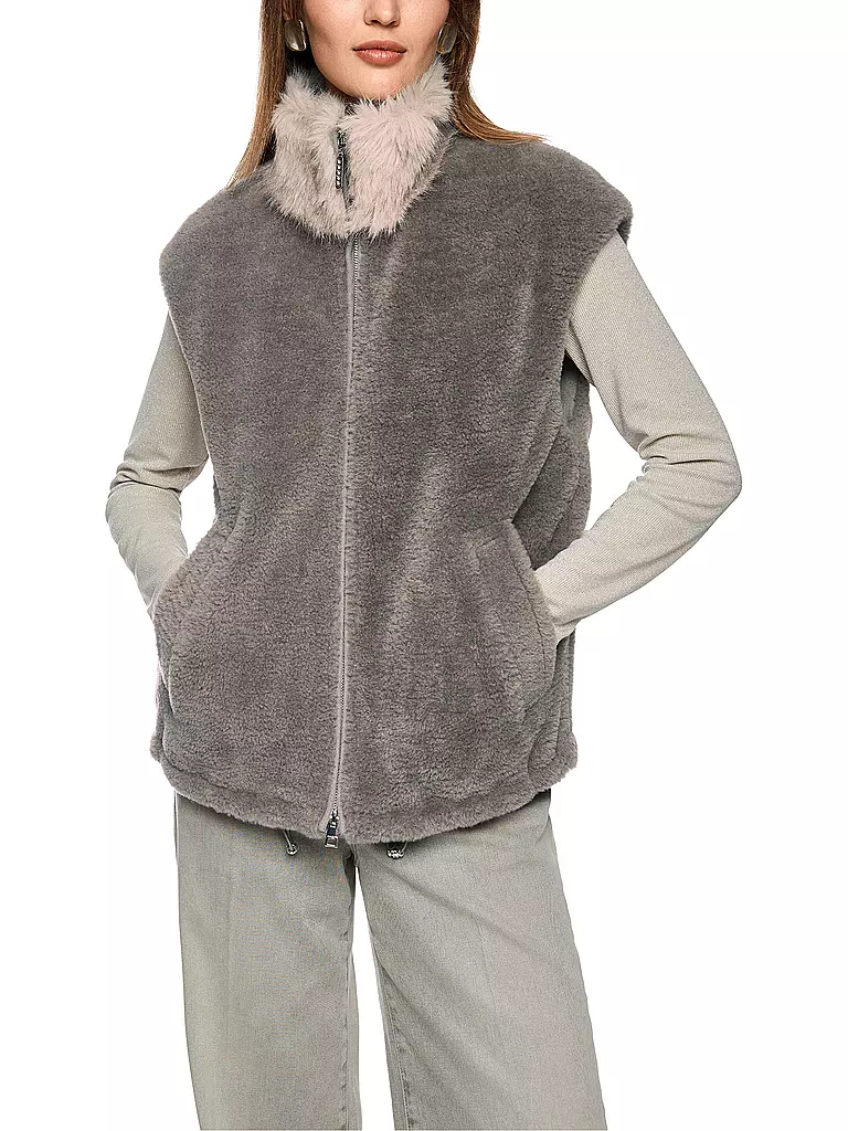 MARC CAIN | Gilet in pelliccia sintetica | Grigio