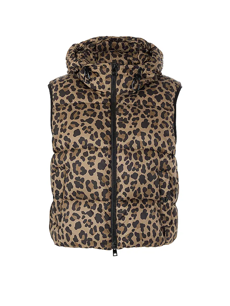 MARC CAIN | Gilet trapuntato | Marrone chiaro