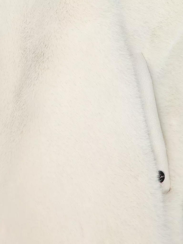 MARC CAIN | Jacke in Felloptik  | Crema