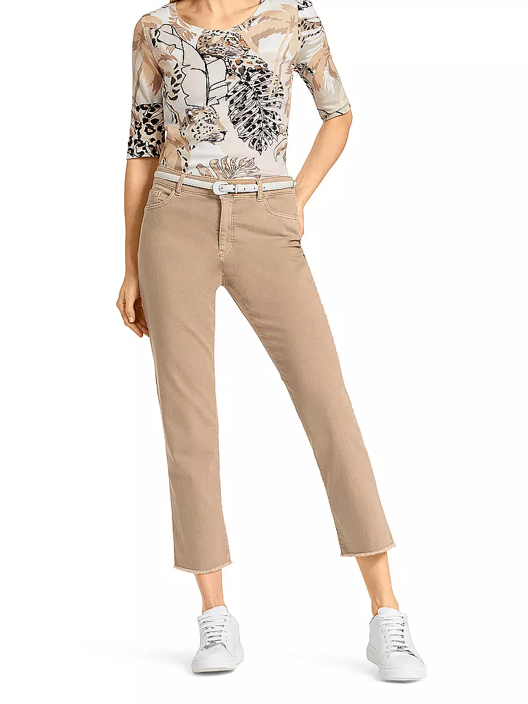 MARC CAIN | Jeans Bootcut Fit 7/8 | Beige