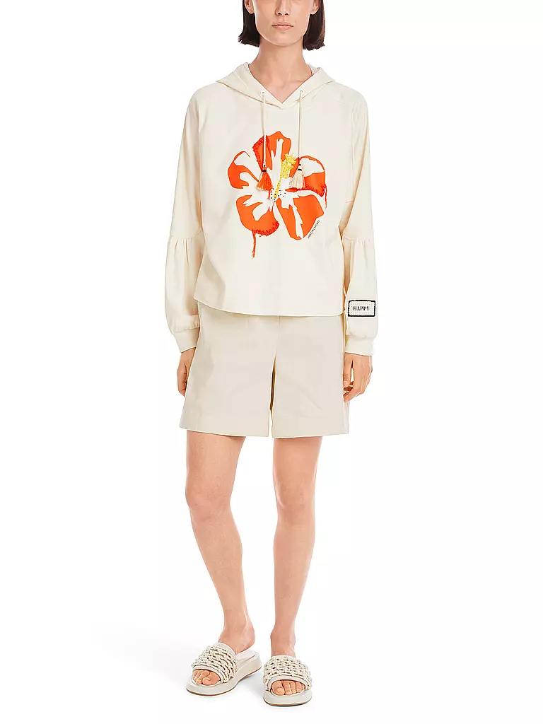 MARC CAIN | Kapuzensweater - Felpa con cappuccio | Crema