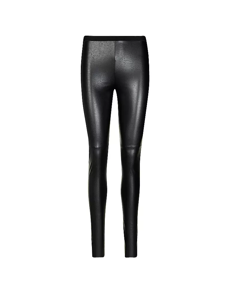 MARC CAIN | Leggings effetto pelle | Nero