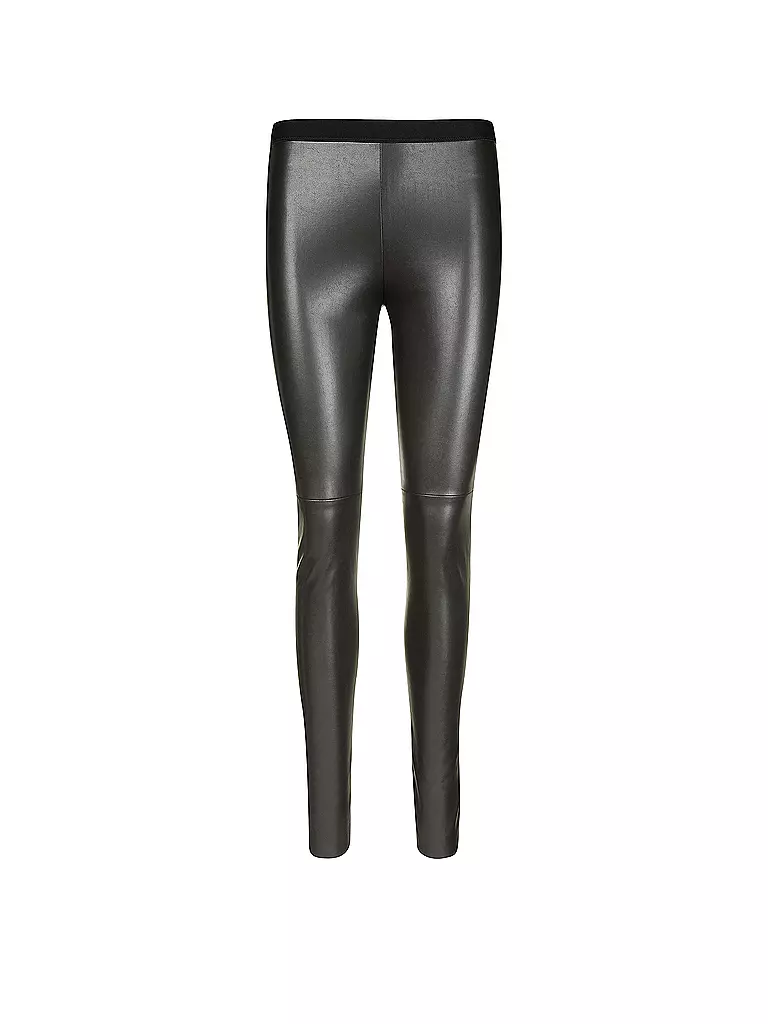 MARC CAIN | Leggings effetto pelle | Marrone