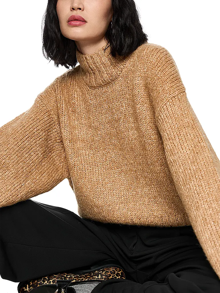 MARC CAIN | Maglione a collo alto | Beige