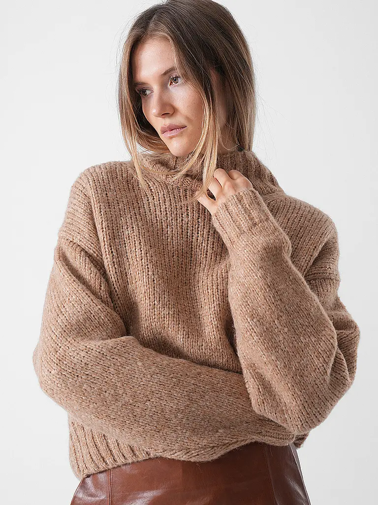 MARC CAIN | Maglione a collo alto | Beige
