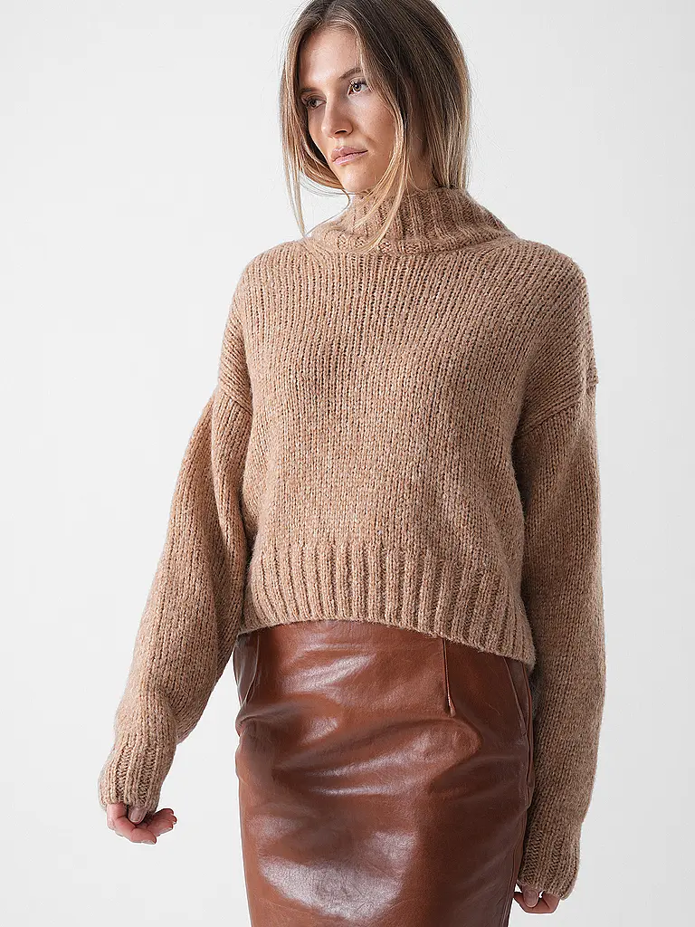 MARC CAIN | Maglione a collo alto | Beige