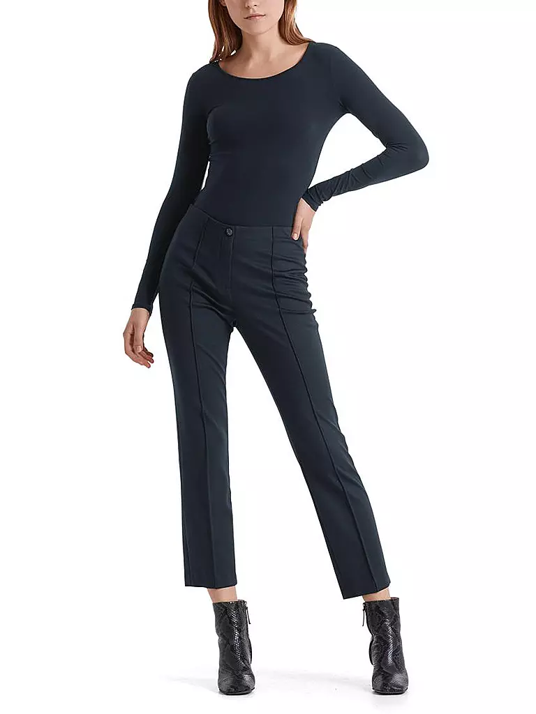 MARC CAIN | Pantaloni business 7/8 | Blu scuro
