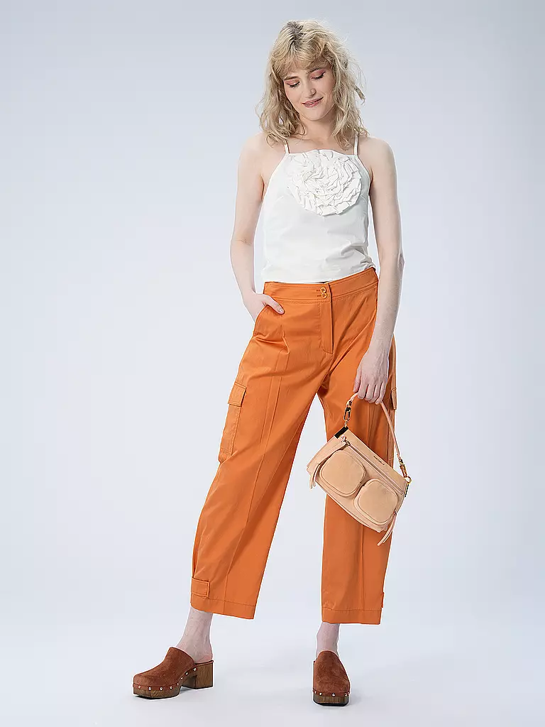MARC CAIN | Pantaloni cargo WELS Wide Fit | Arancione