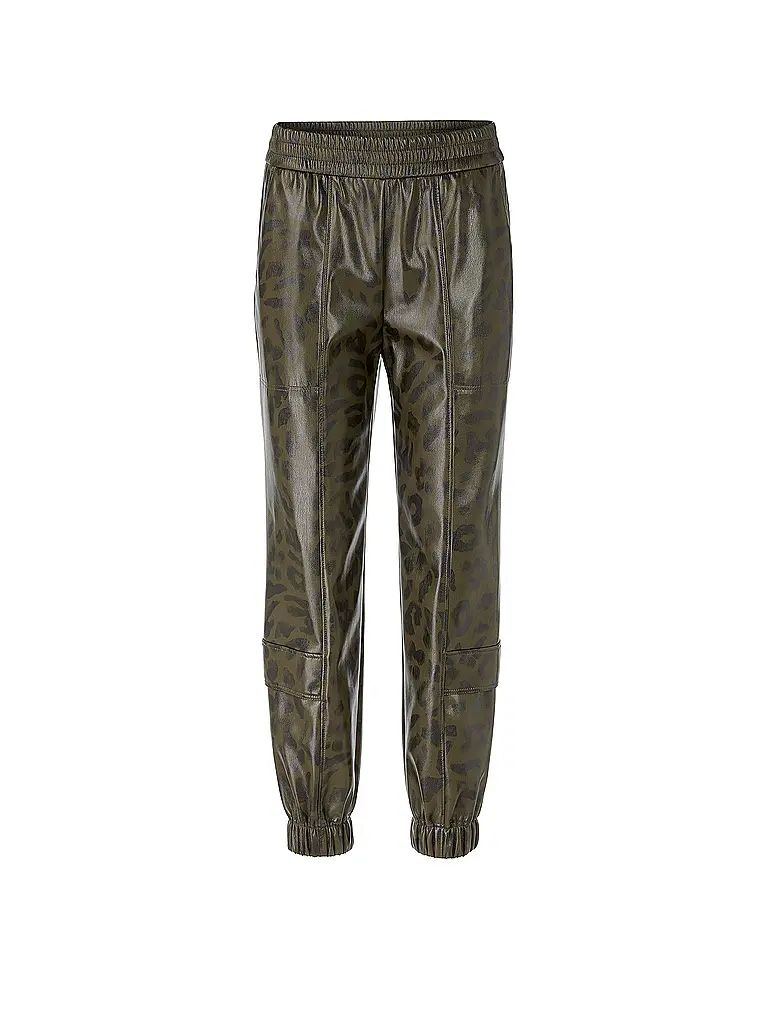 MARC CAIN | Pantaloni effetto pelle ROYE | Oliva