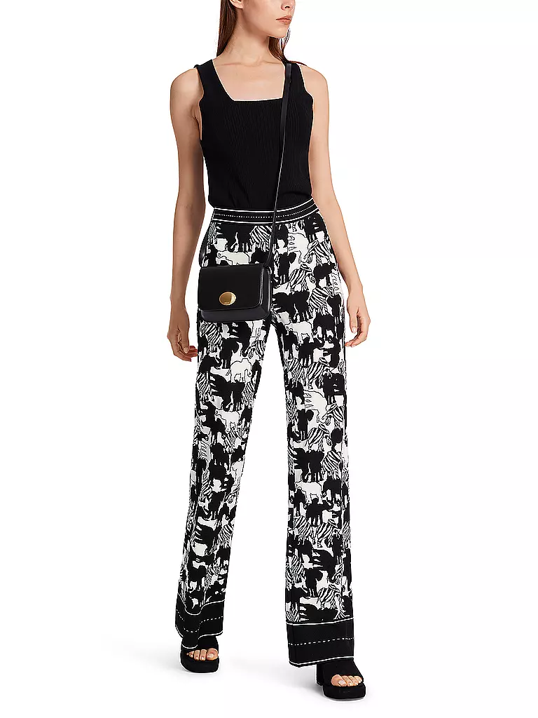 MARC CAIN | Pantaloni Flared Fit | Nero