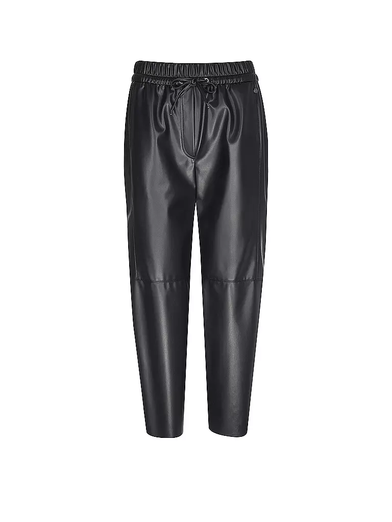 MARC CAIN | Pantaloni Jogging Fit in similpelle RANCHI | Blu scuro
