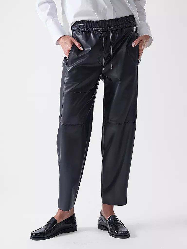 MARC CAIN | Pantaloni Jogging Fit in similpelle RANCHI | 