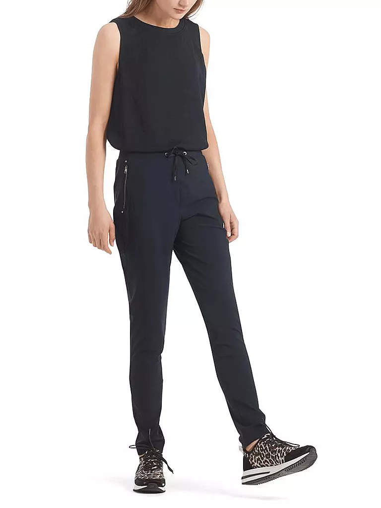 MARC CAIN | Pantaloni Jogging Fit | Blu scuro